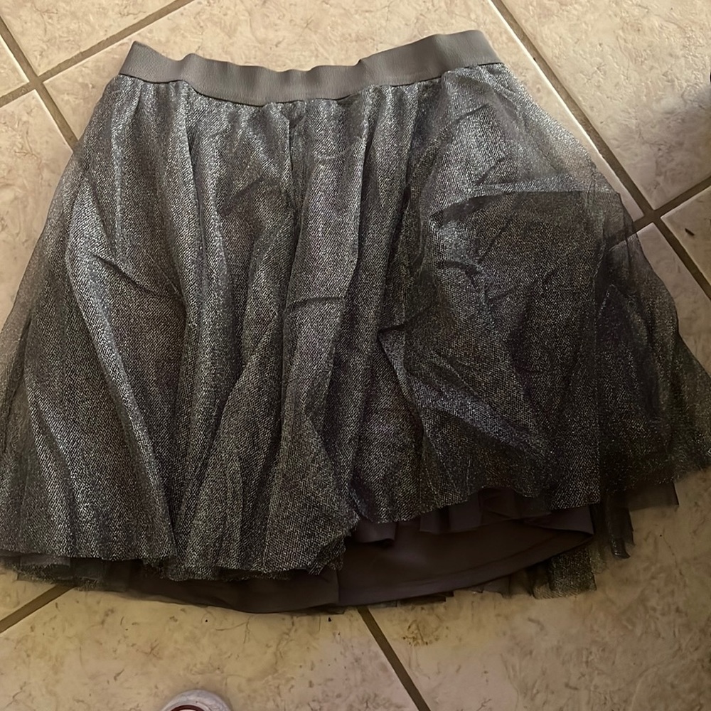 Lauren Conrad Women's Grey and Silver Skirt